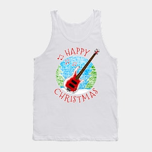 Christmas Bass Guitar Bassist Musician Xmas 2022 Tank Top